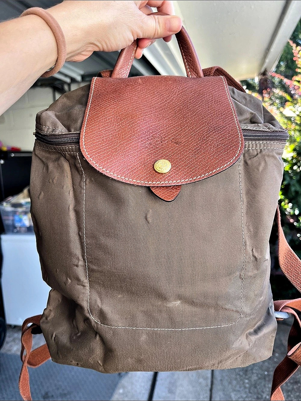Longchamp Le Pliage Original Backpack Brown